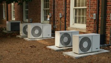 air source heating installation